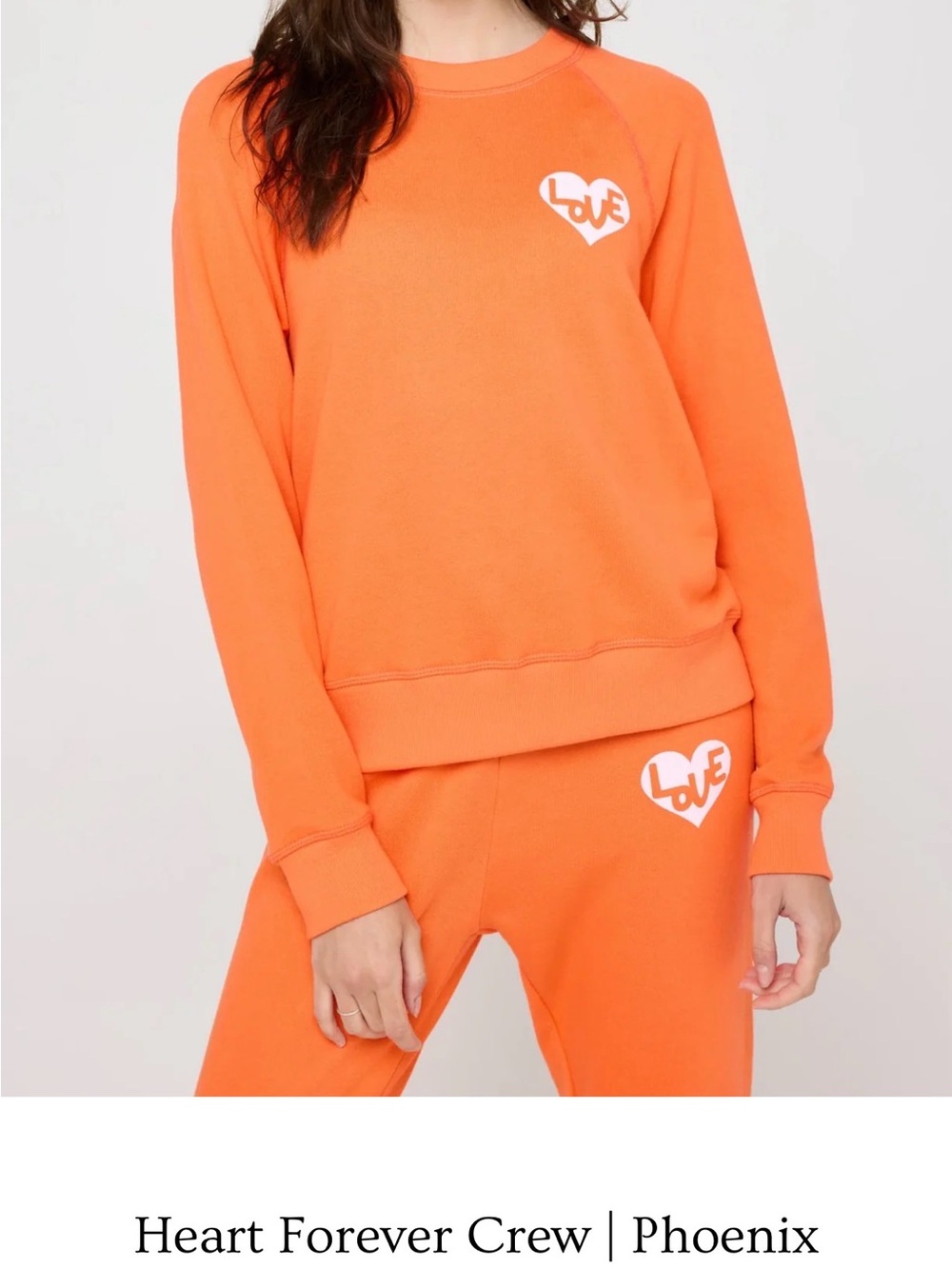 Spiritual Gangster Heart Forever Crew Phoenix Orange Love Sweatshirt